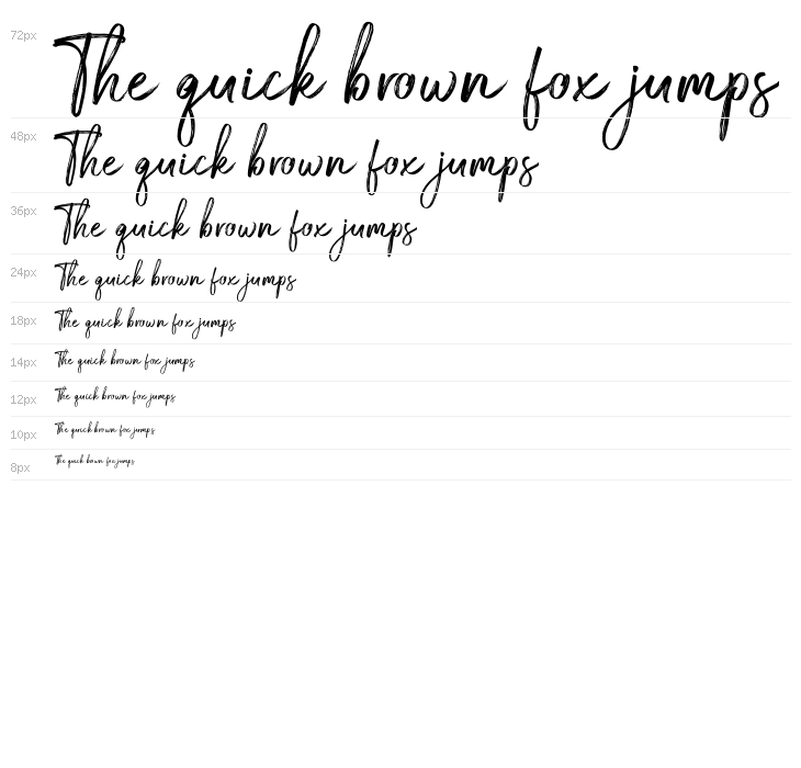 Medley Script Waterfall