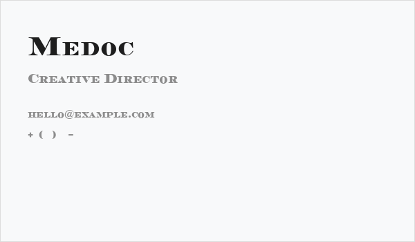 Medoc Business Card