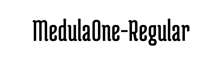 MedulaOne-Regular  font caratteri gratis