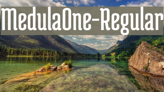 MedulaOne-Regular Font examples