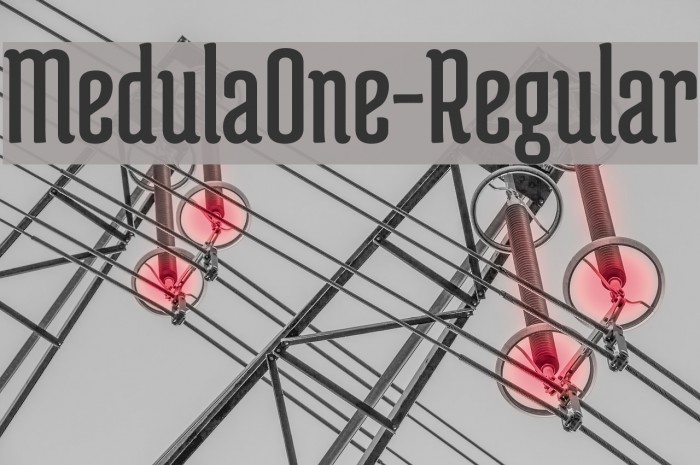 MedulaOne-Regular Font examples