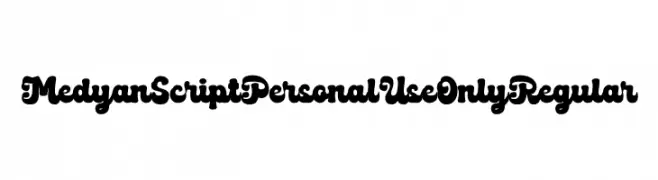 Medyan Script Personal Use Only Regular  font caratteri gratis