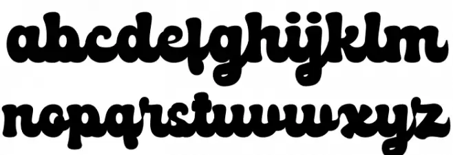 Medyan Script Personal Use Only Regular Font LOWERCASE