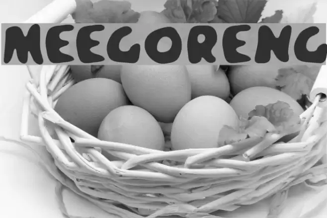 Meegoreng Font examples