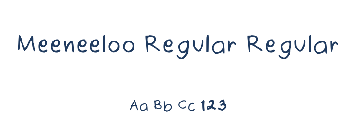 Meeneeloo Regular Regular Font Preview