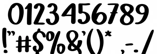 Meet Cute Font OTHER CHARS