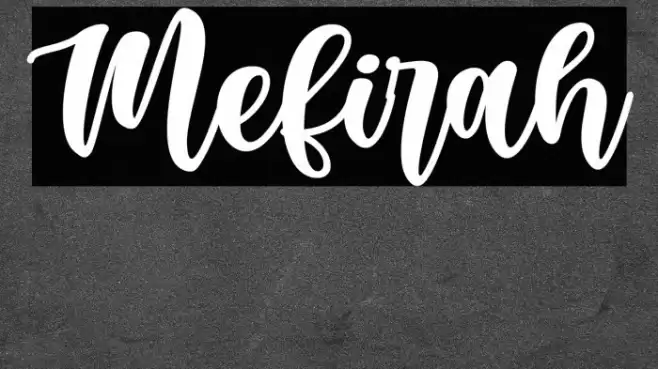 Mefirah Font examples