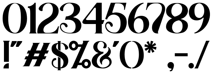 Mefista Regular Font OTHER CHARS