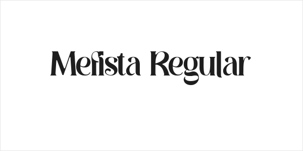 Mefista Regular Logo
