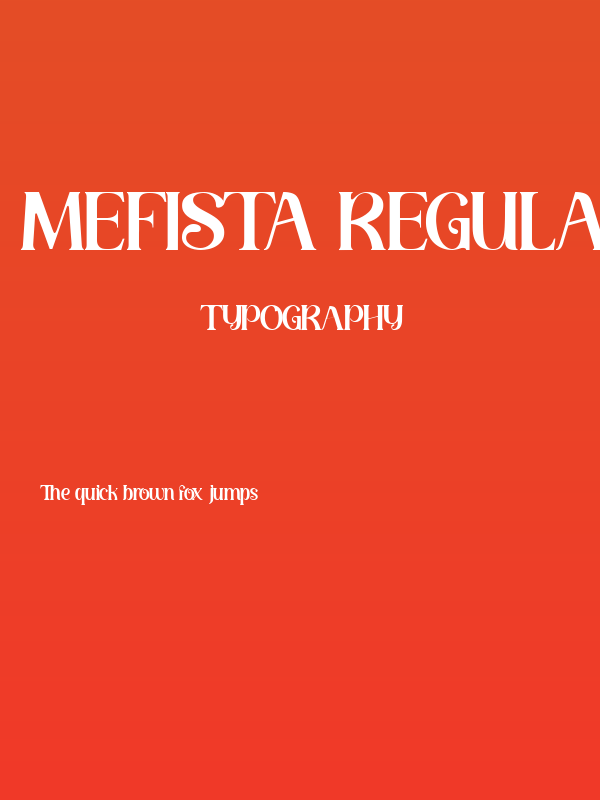 Mefista Regular Poster