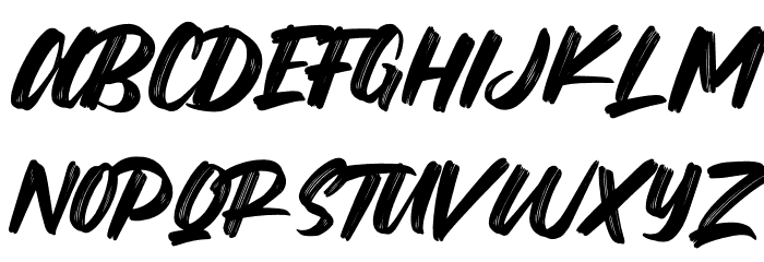 Mega Brush Шрифта ВЕРХНИЙ