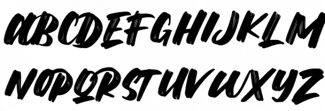 Mega Brush 字体 小写