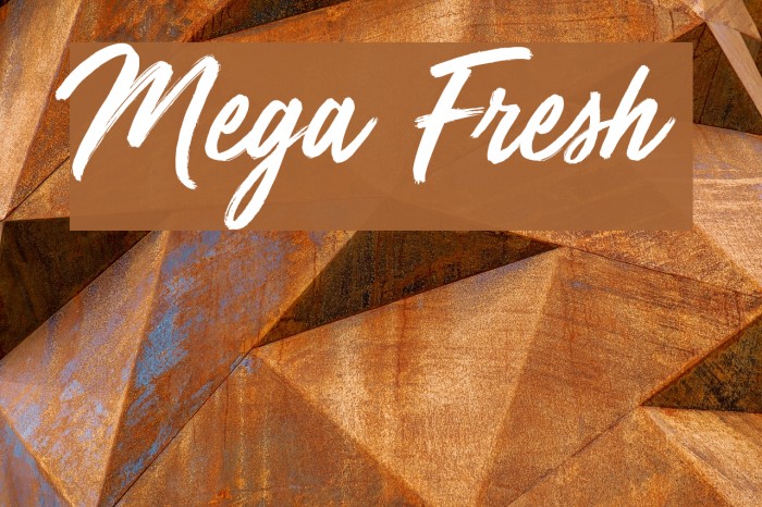 Mega Fresh Font examples