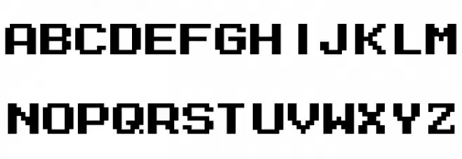 Mega Man 10 Regular फ़ॉन्ट अपरकेस