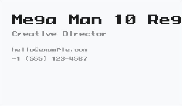 Mega Man 10 Regular Business Card