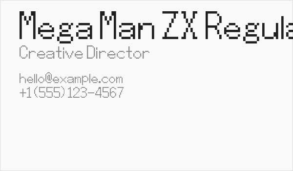 Mega Man ZX Regular Business Card