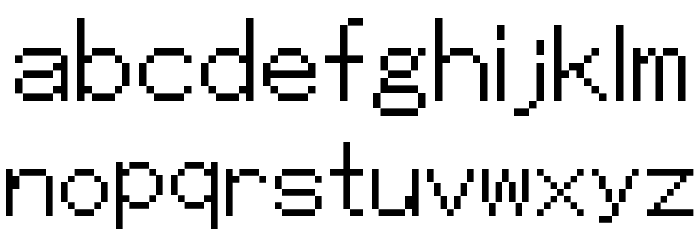 Mega Man ZX Regular Font LOWERCASE
