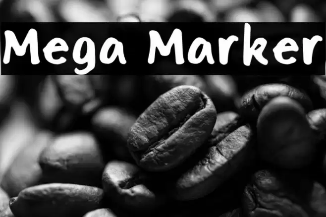 Mega Marker Font examples