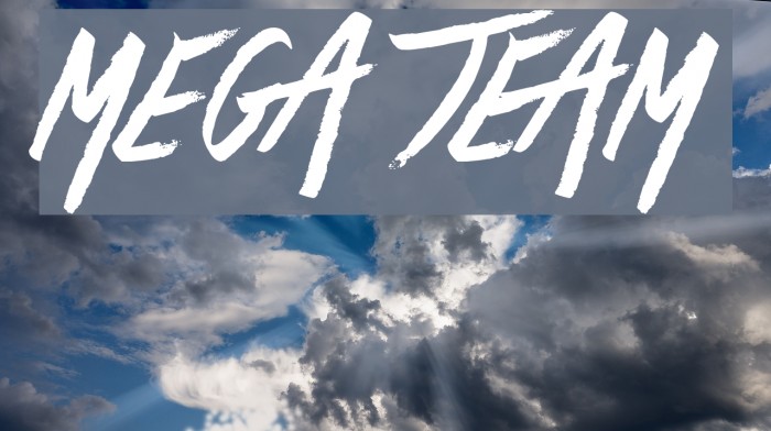 Mega Team Font examples
