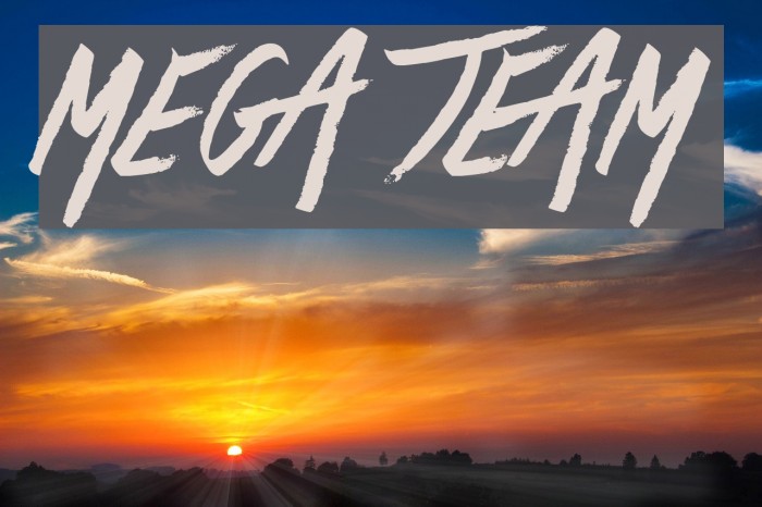 Mega Team Font examples