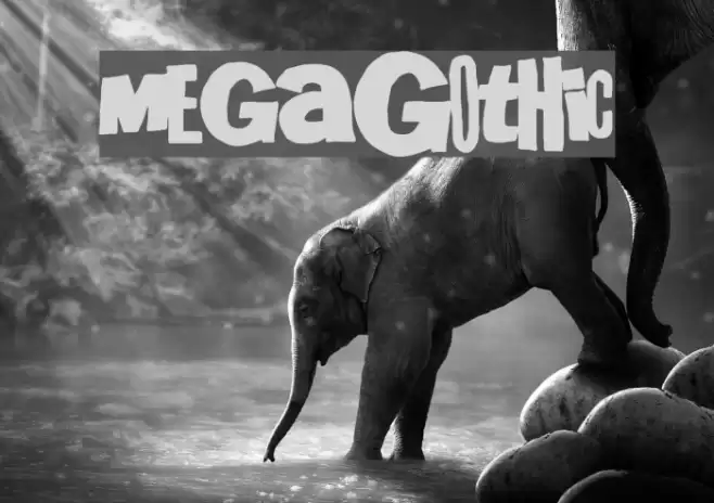 MegaGothic Font examples