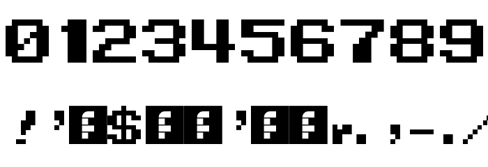 MegaMan 2 Regular Font OTHER CHARS