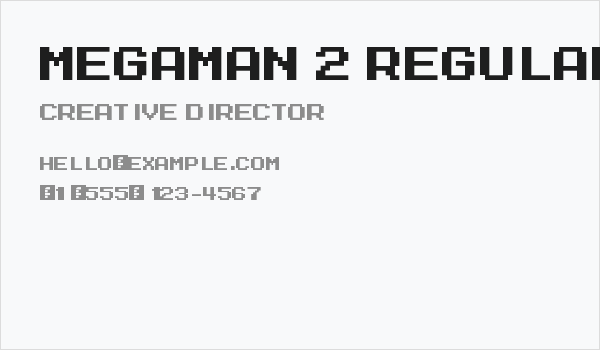 MegaMan 2 Regular Business Card