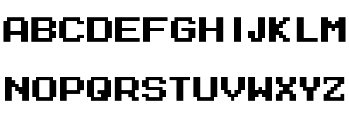 MegaMan 2 Regular Font LOWERCASE