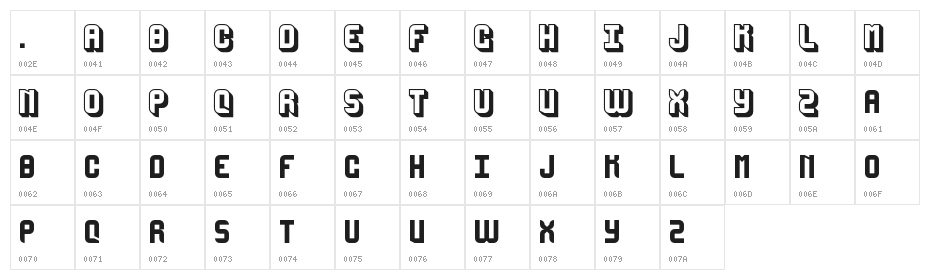 MegaSans Character Map