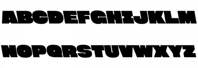 Megabold 1.0 TRIAL Left 10 Schriftart Groß