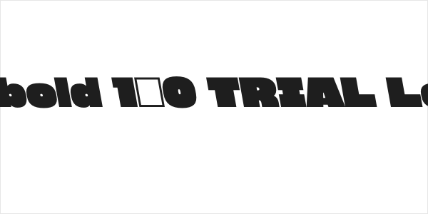 Megabold 1.0 TRIAL Left 10 Logo