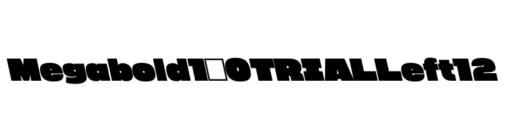 Megabold 1.0 TRIAL Left 12  font caratteri gratis