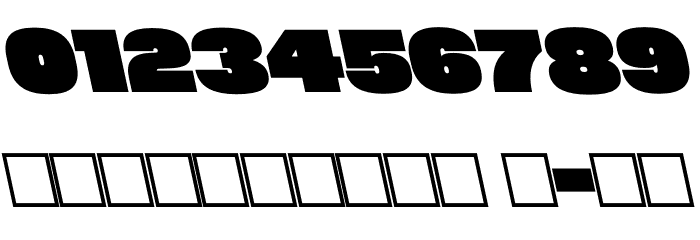 Megabold 1.0 TRIAL Left 12 Font OTHER CHARS