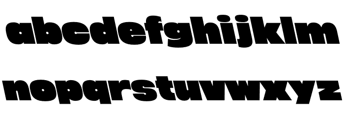 Megabold 1.0 TRIAL Left 12 Font LOWERCASE