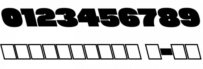 Megabold 1.0 TRIAL Left 14 Font OTHER CHARS