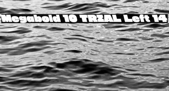 Megabold 1.0 TRIAL Left 14 Font examples