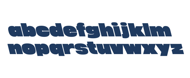 Megabold 1.0 TRIAL Left 14 Lowercase