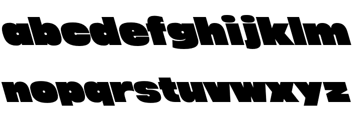 Megabold 1.0 TRIAL Left 16 Font LOWERCASE