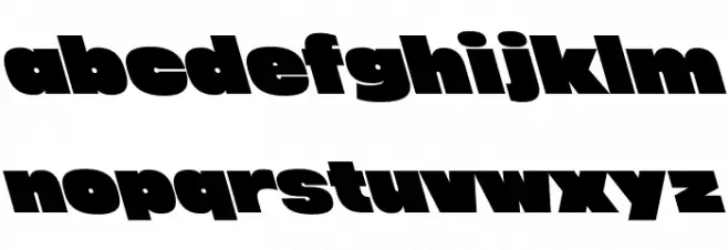 Megabold 1.0 TRIAL Left 16 Font LOWERCASE