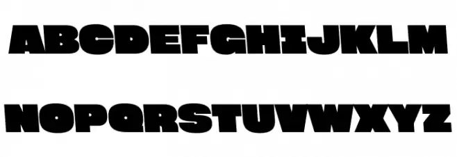 Megabold 1.0 TRIAL Left 4 Schriftart Groß