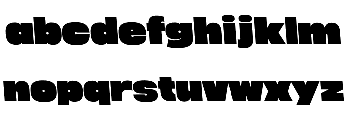 Megabold 1.0 TRIAL Left 4 Font LOWERCASE