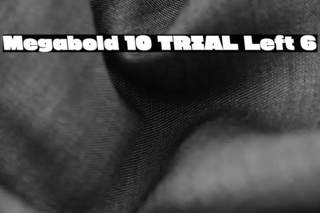 Megabold 1.0 TRIAL Left 6 Font examples