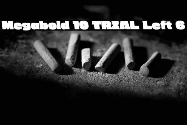 Megabold 1.0 TRIAL Left 6 Font examples