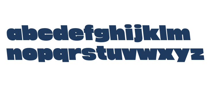 Megabold 1.0 TRIAL Left 6 Lowercase