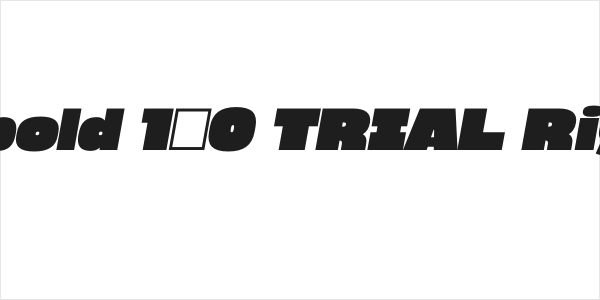 Megabold 1.0 TRIAL Right 10 Logo