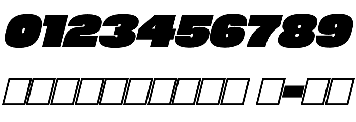 Megabold 1.0 TRIAL Right 14 Font OTHER CHARS