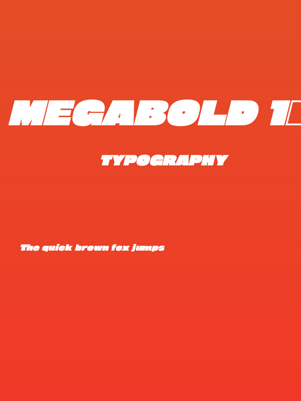 Megabold 1.0 TRIAL Right 14 Poster