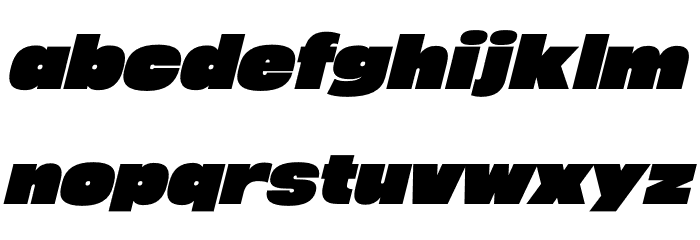 Megabold 1.0 TRIAL Right 14 Font LOWERCASE
