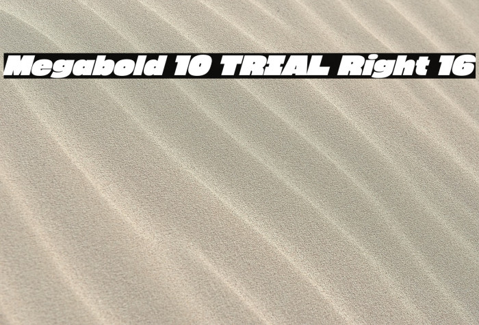 Megabold 1.0 TRIAL Right 16 Example 2