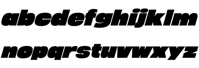 Megabold 1.0 TRIAL Right 16 Font LOWERCASE